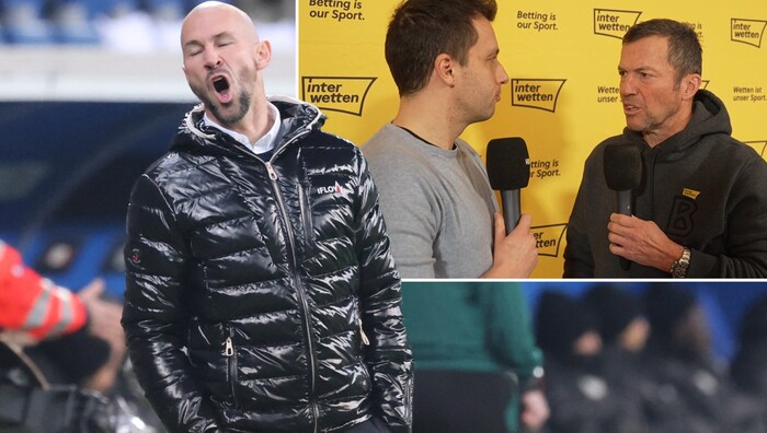 Lothar Matthäus (re.) analysiert im Interview mit Michael Fally die knifflige Situation von ...