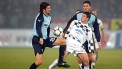 Imre Szabics (r.) sorgte 2002 in Rom gegen Lazio für Sturms einzigen Sieg der schwarzen Italo-Historie. (Bild: Pail Sepp)