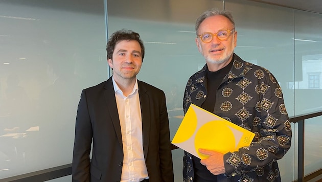 Die Spitze des Landes Kultur GmbH: Manfred Mandl-Kiblböck, kaufmännische Geschäftsführung (li.) ...