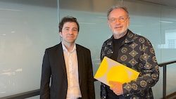 Die Spitze des Landes Kultur GmbH: Manfred Mandl-Kiblböck, kaufmännische Geschäftsführung (li.) ...