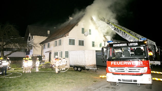 Frühmorgendlicher Einsatz in Altach.  (Bild: Mathis Fotografie)