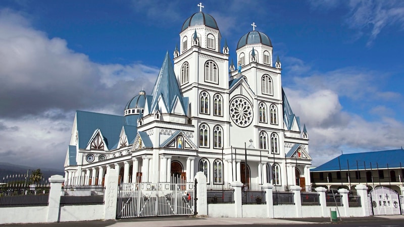 Die Mulivai-Kathedrale gilt als Wahrzeichen von Apia. (Bild: Getty Images/iStockphoto)