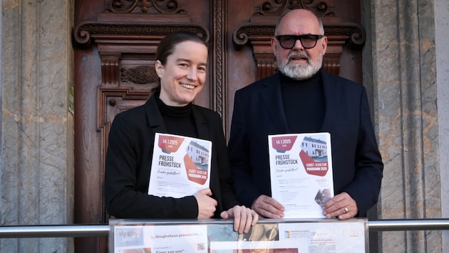 Director Nina Ortner and CEO August Schmölzer present the program for 2025 (Bild: Stieglerhaus)