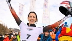 Skeleton-Ass Janine Flock eroberte mit dem Sieg in St. Moritz das Gelbe Trikot. (Bild: Viesturs Lacis Rekords)