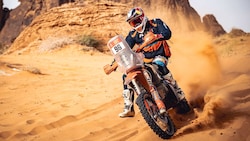 KTM (hier ein Action-Bild von der laufenden Rallye Dakar) sorgte in den letzten Wochen in Österreich für einen richtigen Motorrad-Boom – zumindest bei den Zulassungszahlen.  (Bild: GEPA/Red Bull Content Pool/Marcelo Maragni)