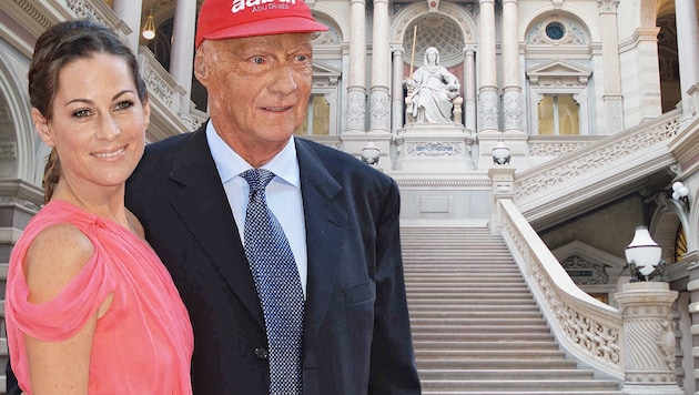 An inheritance dispute is raging in court between Birgit Lauda and the Lauda Private Foundation. (Bild: Krone KREATIV)