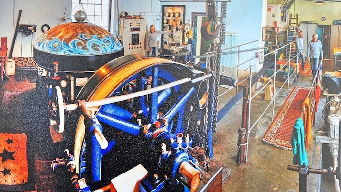 Inside Maria and Jost Berger's hydropower plant.