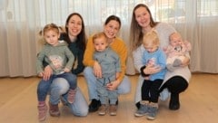 Mamas aus Lannach: Katrin, Julia und Melanie beziehen schon jetzt – wie 30 Familien insgesamt – die Förderung der Gemeinde (Bild: Jauschowetz Christian)