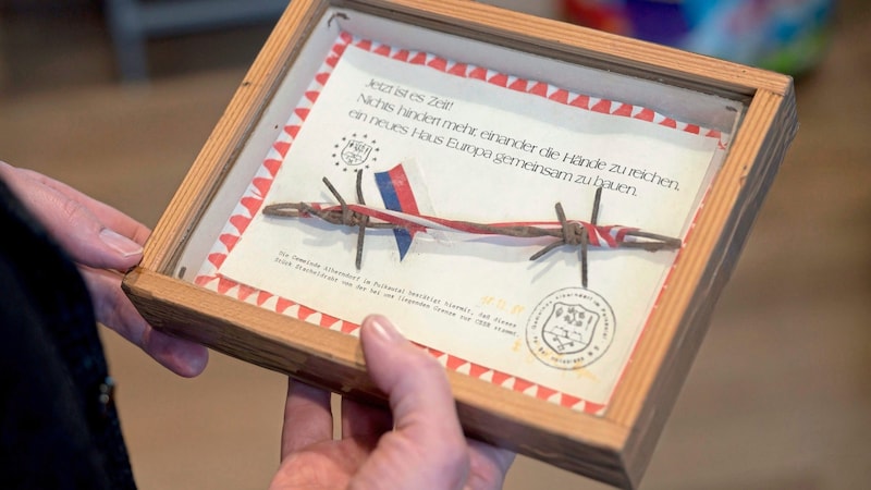 Piece of barbed wire from the border in Alberndorf (Bild: Molnar Attila/Attila Molnar)