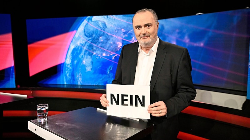 Dieses „Nein“ galt nicht der Wiederwahl Doskozils an die politische Spitze des Burgenlands, sondern manchen Fragen vor der TV-Kamera. (Bild: Antal Imre)