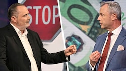 Bleibt Hans Peter Doskozil (SPÖ) Burgenlands Landeshauptmann? Norbert Hofer (FPÖ) möchte ihn gerne vom Thron stoßen.  (Bild: Krone KREATIV/Imre Antal (2))