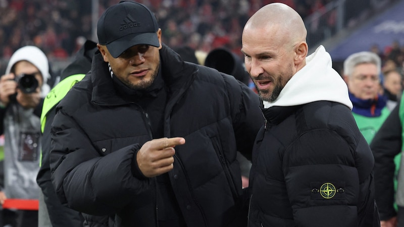 Christian Ilzer und Vincent Kompany (Bild: AFP)