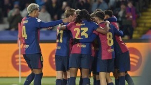 Der FC Barcelona jubelt.