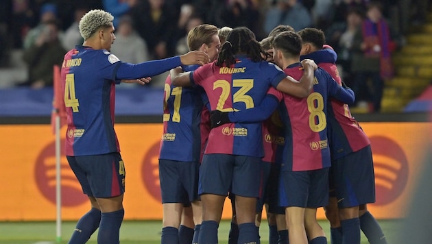 Der FC Barcelona jubelt. (Bild: AFP)