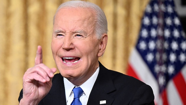 US-Präsident Joe Biden hat nur noch wenige Tage im Amt. (Bild: APA/AFP/POOL/Mandel NGAN)