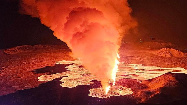 Volcanic eruptions occur regularly in Iceland - now an exceptionally large one could be imminent. (Bild: APA Pool/AFP)