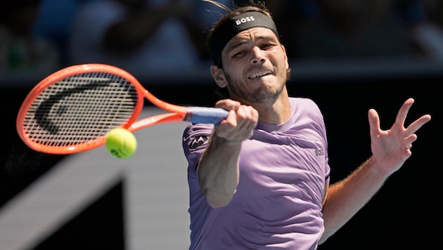 Taylor Fritz bezwang den Qualifikanten Cristian Garin in drei Sätzen. (Bild: AP ( via APA) Austria Presse Agentur/ASSOCIATED PRESS)