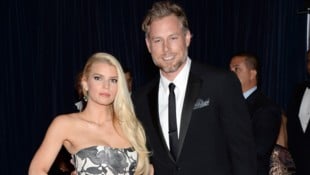 Jessica Simpson und Eric Johnson auf einem Archivbild von 2014 (Bild: AP/Evan Agostini/Invision)