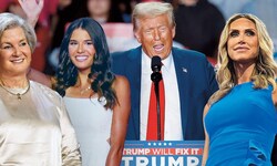 Umgibt sich  nur mit Frauen, die total loyal sind: Donald Trump. Von links nach rechts: ...