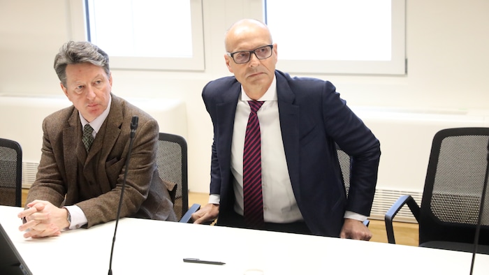 Die freiheitlichen Politiker Norbert Nemeth (li.) und Harald Stefan