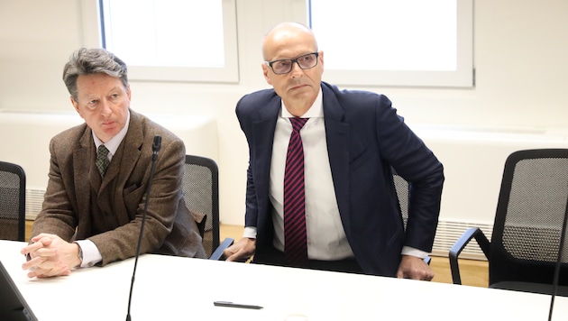 Die freiheitlichen Politiker Norbert Nemeth (li.) und Harald Stefan