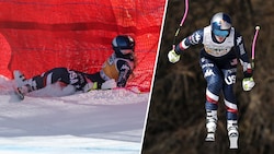 Lindsey Vonn stürzte im Training von Cortina.  (Bild: Copyright 2025 The Associated Press. All rights reserved)