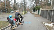 Die Radverbindung in der Pötzleinsdorfer Straße: Hier gibt es einen gemeinsam Fuß- und Radweg.