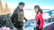 Fritz „The Cat“ Strobl und unsere Schlagerqueen Melissa Naschenweng vor dem Start auf die ...