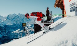 Vincent Kriechmayr hat das Lauberhorn traditionell gut im Griff.