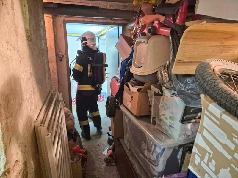 Fortunately, the fire in the basement was discovered in time. If the fire had spread, it could have been a disaster. (Bild: FF Gaaden)