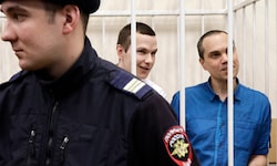 Alexej Lipzer (links) und Wadim Kobsew wurden als Angehörige einer „extremistischen ...