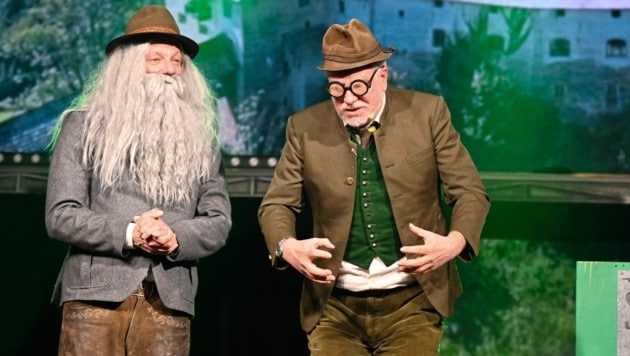 „Da Birgamasta von Rosntol“ Willi Noll (rechts) und sein Freund „Beppo“ Xandi Lutschounigg. (Bild: Evelyn Hronek/EVELYN HRONEK)