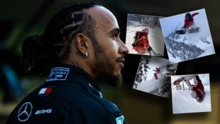 Lewis Hamilton macht auch beim „Powdern“ eine gute Figur. (Bild: AFP/APA/Andrej ISAKOVIC, Instagram/lewishamilton)