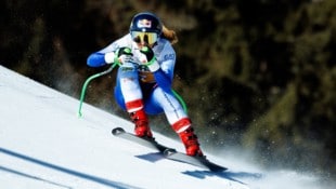 Sofia Goggia raste am Freitag zur Bestzeit im Cortina-Training. (Bild: GEPA/GEPA pictures)