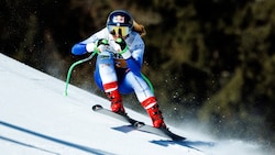 Sofia Goggia raste am Freitag zur Bestzeit im Cortina-Training. (Bild: GEPA/GEPA pictures)