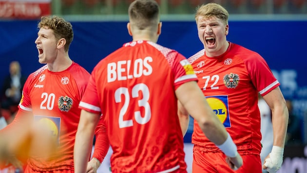 Austria's handball players want to cheer again today. (Bild: GEPA/GEPA pictures)