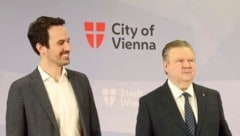 Bereit zur Neuauflauge von Rot-Pink: Bürgermeister Michael Ludwig (rechts) und sein Vize Christoph Wiederkehr (Bild: Jöchl Martin)