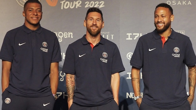 Kylian Mbappe, Lionel Messi and Neymar (Bild: AFP or licensors)