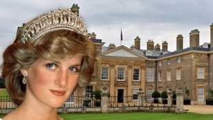 Prinzessin Diana, im Hintergrund: Althorp House (Bild: Krone KREATIV/APA picturedesk )