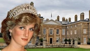 Prinzessin Diana, im Hintergrund: Althorp House