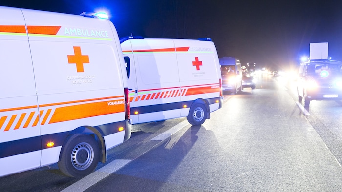 Die A14 (Fahrtrichtung Deutschland) musste für knapp 40 Minuten gesperrt werden.