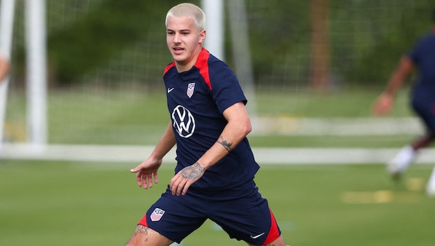 Jon Tolkin, here in January in the training outfit of the US national team. (Bild: Getty Images/APA/Getty Images via AFP/GETTY IMAGES/Megan Briggs)