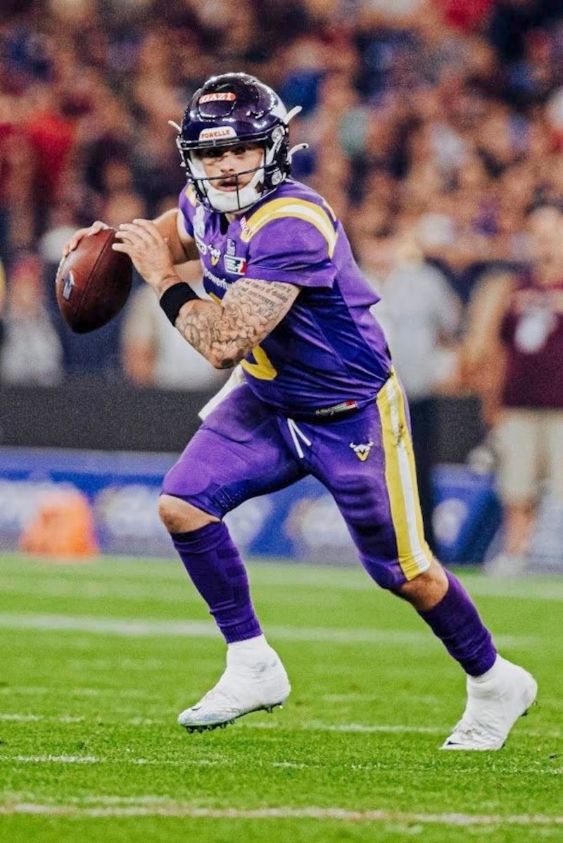 Auch 2025 führt Holmes die Vikings als Quarterback aufs Feld. (Bild: Raphael Sperl)