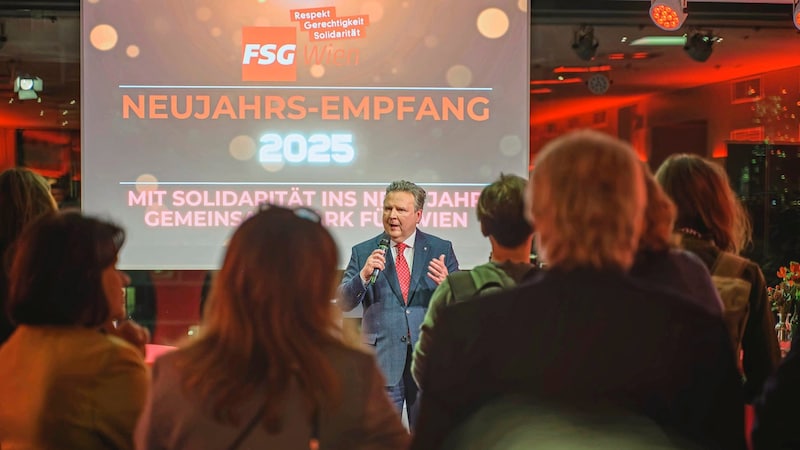 Mayor and SPÖ Vienna regional party chairman Michael Ludwig at the New Year's reception of the Social Democratic Trade Unionists (FSG) at the Catamaran (Bild: Walter Haselbauer)