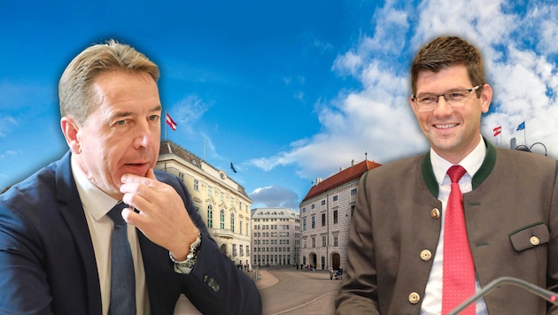 Angerer and Gruber: both are involved in negotiating the new government program. (Bild: Viennapress/ Uta Rosjek-Wiedergut)