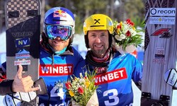 Der 44-jährige Andreas Prommegger (rechts) hat in Bansko (Bulgarien) den Parallel-Riesentorlauf ...