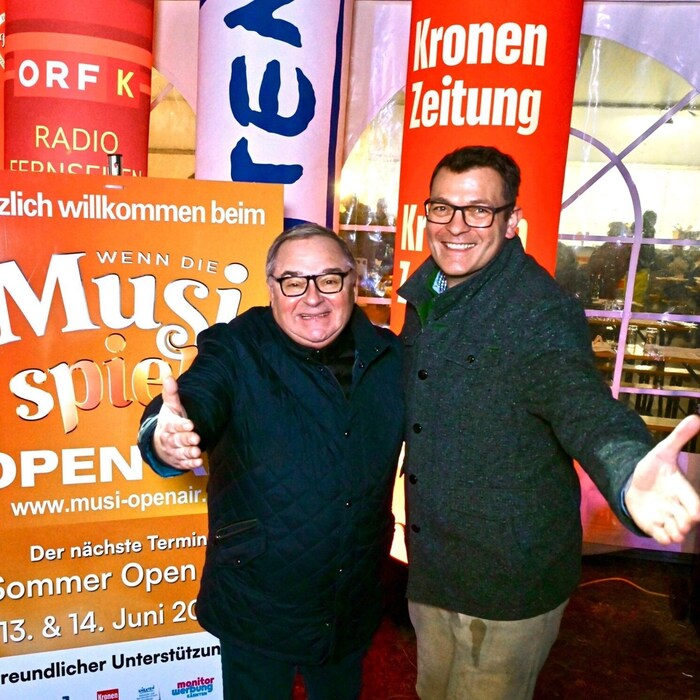 „Musi“-Veranstalter Sepp Adlmann und Bad Kleinkirchheims Tourismusverbands- Chef Jakob Forstnig.