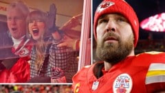 Travis Kelce spielte überragend. Herzdame Taylor Swifte war stolz. (Bild: AP/2025 Getty Images)