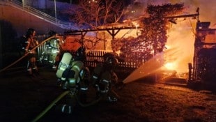 17 Einsatzkräfte gaben ihr Möglichstes, die Details zu dem Fall sind brisant. (Bild: Berufsfeuerwehr Graz)