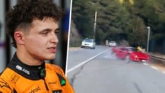 Wer hat den Ferrari von Lando Norris gecrasht?  (Bild: AFP or Licensors)